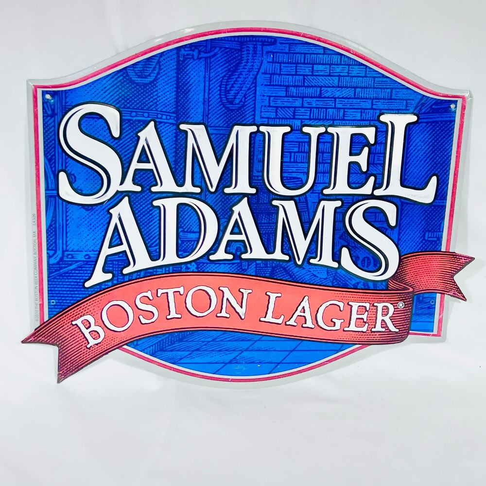 Samuel Adams Boston Lager Tin Metal Sign 15x13 Man Cave Craft Beer Decor